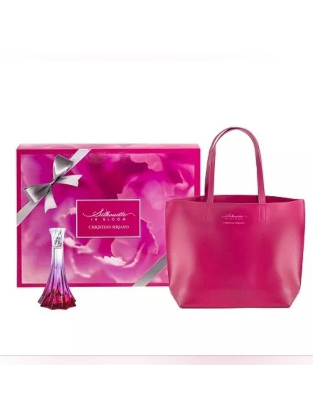 CHRISTIAN SIRIANO SILHOUETTE IN BLOOM WOMEN'S PERFUME GIFT SET TOTE BAG